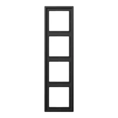 JUNG afdekraam 4-voudig LS990 dark gelakt aluminium (AL 2984 D)