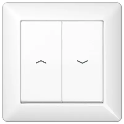 JUNG 2-voudige schakelwip met pijlsymbolen en afdekraam AS500 alpine wit (AS 590-5 P WW)