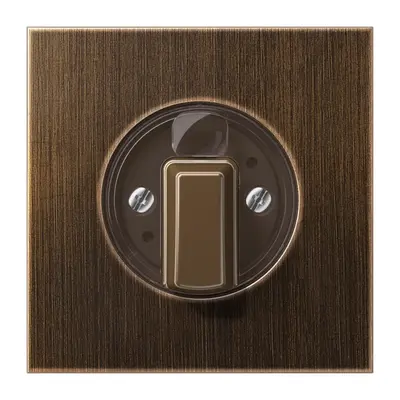 JUNG draaiknop tbv jaloezie of draaischakelaar LS990 messing antiek (ME 1941 AT)