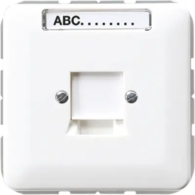 JUNG Centraalplaat Modular-Jack Wit (CD 569-15 NWE WW)