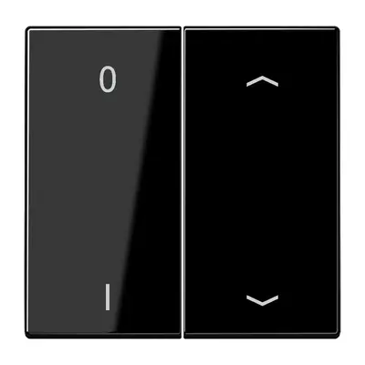 JUNG EnOcean draadloze wandzender 4-kanaals met 0-1 en pijlsymbolen LS990 zwart (ENO LS 995 P01 SW)