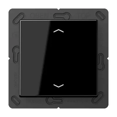 JUNG EnOcean draadloze wandzender 2-kanaals met pijlsymbolen A-range zwart glans (ENO A 590 P SW)