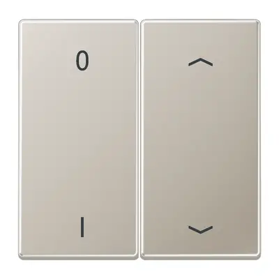 JUNG EnOcean draadloze wandzender 4-kanaals met 0-1 en pijlsymbolen LS990 edelstaal (ENO ES 2995 P01-L)