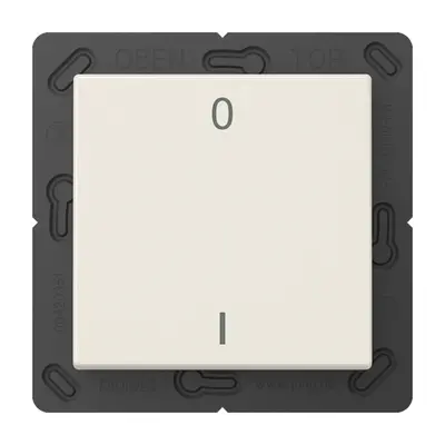 JUNG EnOcean draadloze wandzender 2-kanaals met symbolen 0-1 A-range creme (ENO A 590-01)