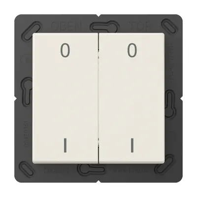 JUNG EnOcean radiografische wandzender 4-kanaals met symbolen 0-1 A-range creme (ENO A 595-01)