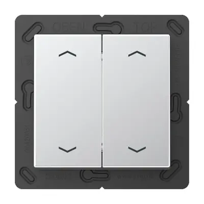 JUNG EnOcean draadloze wandzender 4-kanaals met pijlsymbolen A-range aluminium (ENO A 595 MP AL)