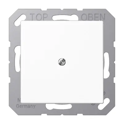 JUNG centraalplaat met snoerinvoer en draagring A-range alpine wit (A 590 BFA WW)