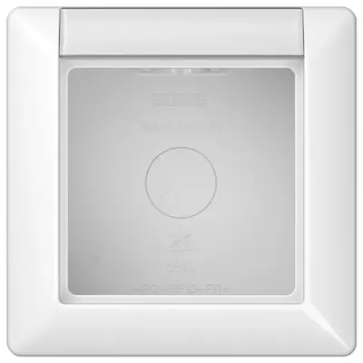 JUNG opbouwbak 1-voudig met tekstvenster AS500 alpine wit (AS 581 ANA WW)