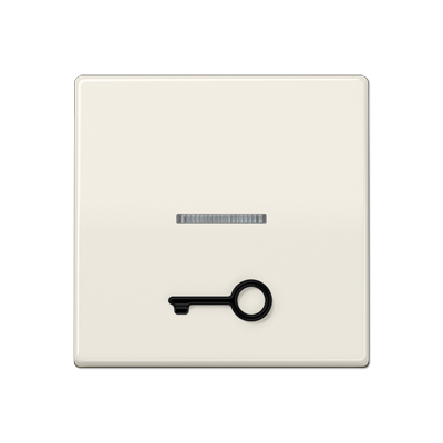 JUNG schakelwip met opgelegd sleutelsymbool en controlevenster AS500 creme (AS 591 T1KO5)