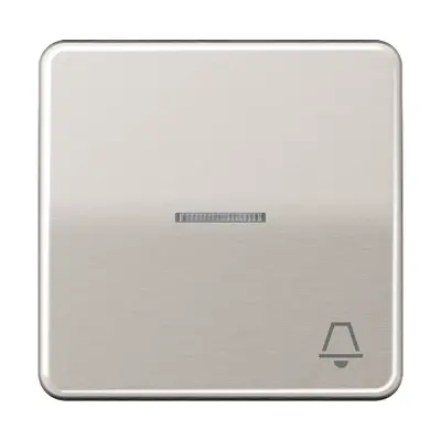JUNG schakelwip met belsymbool en controlevenster CD500 platina (CD 590 KO5K PT)