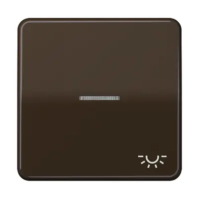 JUNG schakelwip met lichtsymbool en controlevenster CD500 bruin (CD 590 KO5L BR)