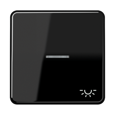JUNG schakelwip met controlevenster met lichtsymbool CD500 zwart (CD 590 KO5L SW)