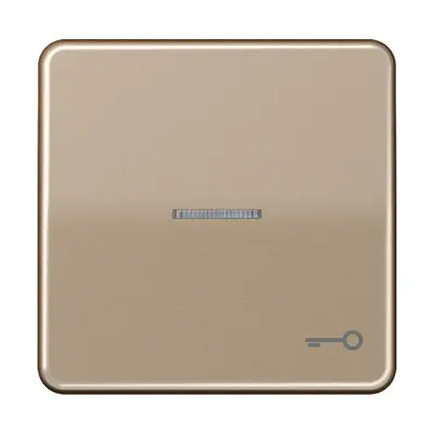 JUNG schakelwip met sleutelsymbool en controlevenster CD500 goud brons (CD 590 KO5T GB)