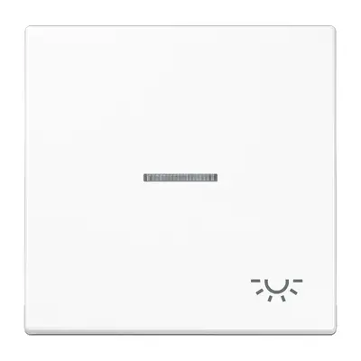 JUNG schakelwip met lichtsymbool en controlevenster LS990 alpine wit (LS 990 KO5 L WW)