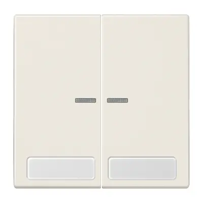 JUNG schakelwip 2-voudig met controlevenster en tekstvenster LS990 creme (LS 995 NA KO5)