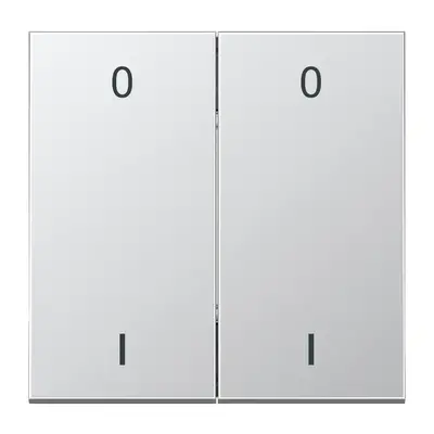 JUNG EnOcean draadloze wandzender 4-kanaals met symbolen 0-1 LS990 aluminium (ENO AL 2995-01-L)