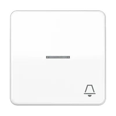 JUNG schakelwip met belsymbool en controlevenster CD500 alpine wit (CD 590 KO5K WW)