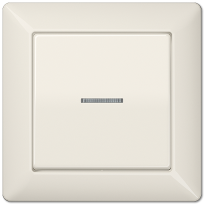 JUNG enkelvoudige schakelwip met controlevenster en afdekraam AS500 creme (AS 590 KO5)
