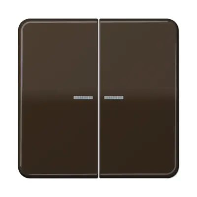 JUNG schakelwip 2-voudig met controlevenster CD500 bruin (CD 595 KO5 BR)
