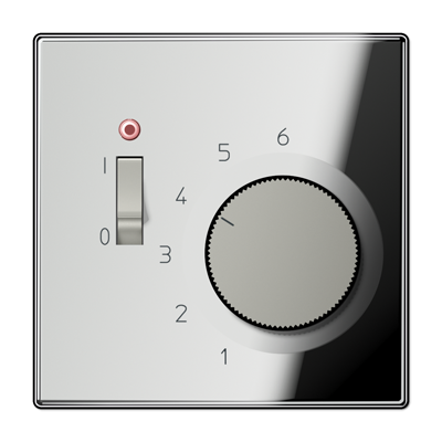 JUNG kamerthermostaat verbreek 24V LS990 glanzend chroom (TR GCR 241)