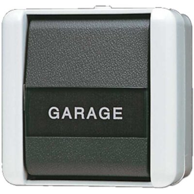 JUNG drukcontact 1-voudig 1 maakcontact met tekstvenster opbouw IP44 (831 NAW)