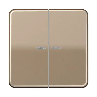 JUNG schakelwip 2-voudig met controlevenster CD500 goud brons (CD 595 KO5 GB)