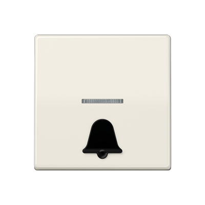 JUNG schakelwip met opgelegd belsymbool en controlevenster AS500 creme (AS 591 K1KO5)