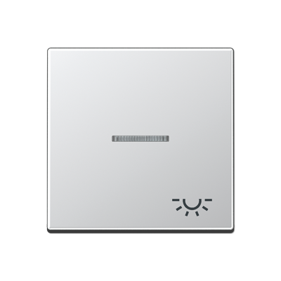 JUNG schakelwip met lichtsymbool en controlevenster A-range aluminium (A 590 KO5 L AL)