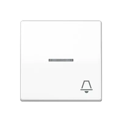 JUNG schakelwip met belsymbool en controlevenster AS500 alpine wit (AS 591 KO5K WW)