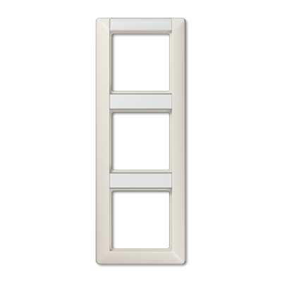 JUNG afdekraam 3-voudig verticaal met tekstvenster AS500 creme (AS 583 NA)