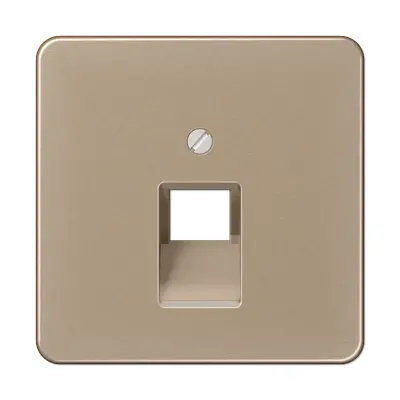 JUNG centraalplaat 1-voudig tbv RJ45 wandcontactdoos CD500 goud brons (CD 569-1 UA GB)