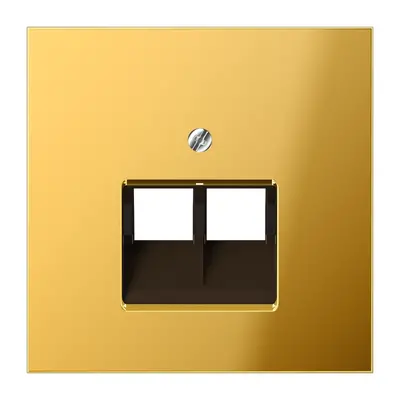 JUNG centraalplaat 2-voudig tbv RJ45 wandcontactdoos LS990 goudkleurig (GO 2969-2 UA)