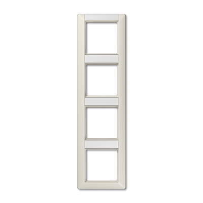 JUNG afdekraam 4-voudig verticaal met tekstvenster AS500 creme (AS 584 NA)