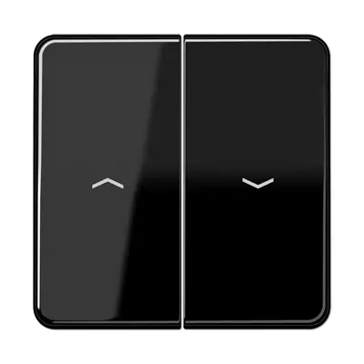 JUNG wip 2-voudig met pijlsymbolen tbv jaloezieschakelaar CD500 zwart glans (CD 595 P SW)