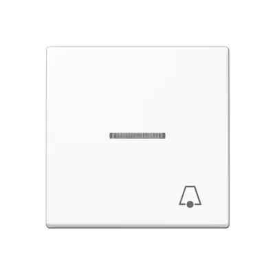 JUNG schakelwip met belsymbool en controlevenster A-range alpine wit (A 590 BFKO5 K WW)