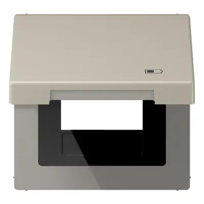 JUNG klapdeksel met USB-ladersymbool LS990 edelstaal (ES 2990 KL USB)