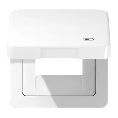 JUNG klapdeksel met USB-ladersymbool CD500 alpine wit (CD 590 KL USB WW)