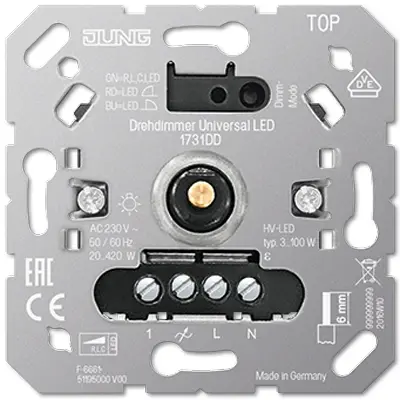 JUNG universele LED-dimmer 3-100 Watt (1731 DD)