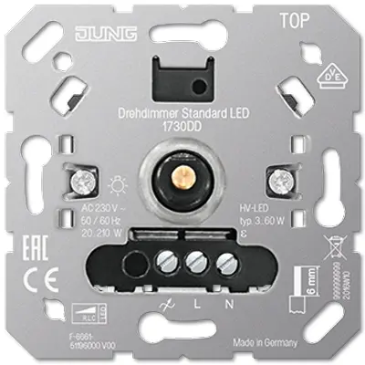 JUNG standaard LED-dimmer 3-60 Watt (1730 DD)