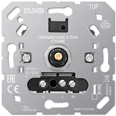 JUNG draai neventoestel 3-draads (1733 DNE)