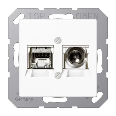 JUNG Smart-TV-aansluitdoos A-range alpine wit (MMD A 4521 WW)