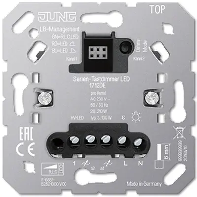 JUNG serietastdimmer LED 2x 3-50W (1712 DE)