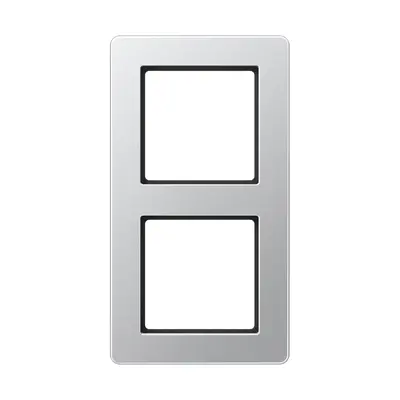 JUNG afdekraam 2-voudig A Flow aluminium (AF 582 BF AL)