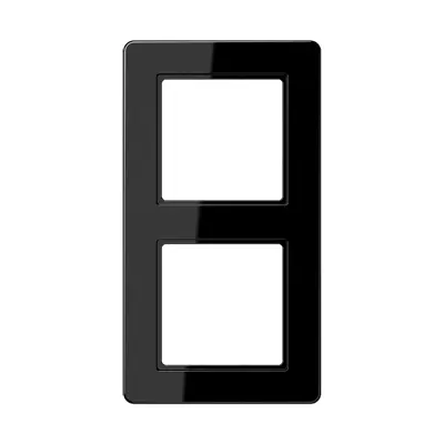 JUNG afdekraam 2-voudig A Flow zwart glans (AF 582 BF SW)