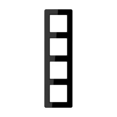 JUNG afdekraam 4-voudig A Flow zwart glans (AF 584 BF SW)