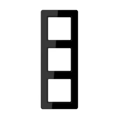 JUNG afdekraam 3-voudig A Flow zwart glans (AF 583 BF SW)