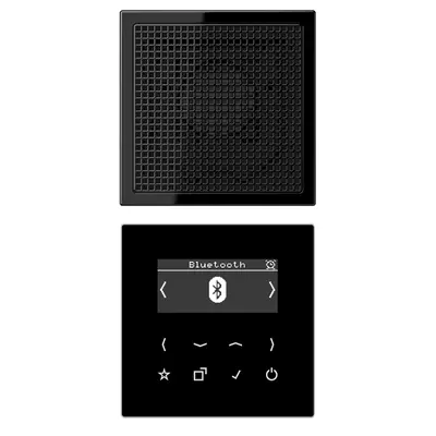 JUNG smart radio DAB+ Bluetooth set met 1 luidspreker LS990 zwart glans (DAB LS1 BT SW)