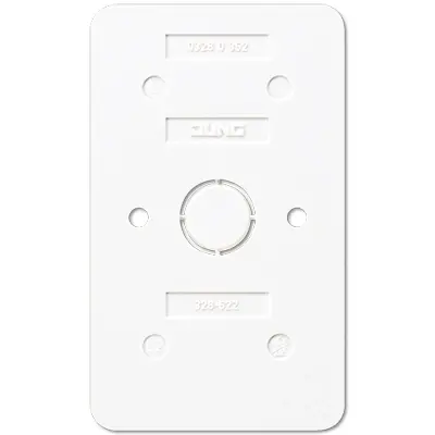 JUNG bodemplaat 2-voudig contactdozen vlamwerend AP600 alpine wit (328-622 WW)