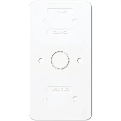 JUNG bodemplaat 2-voudig combinaties schakelaar/contactdoos vlamwerend AP600 alpine wit (328-676 WW)