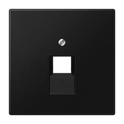 JUNG centraalplaat 1-voudig tbv RJ45 wandcontactdoos LS990 grafietzwart mat (LS 969-1 UA SWM)